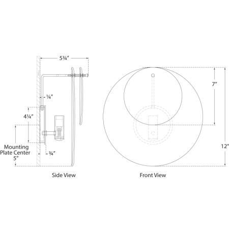 A large image of the Visual Comfort ARN2455 ARN2455 Line Drawing