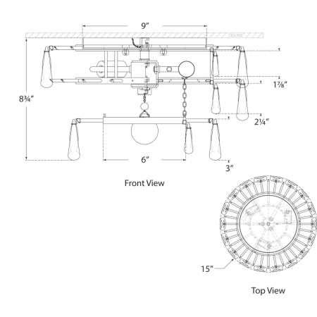 A large image of the Visual Comfort ARN4170 ARN4170 Line Drawing