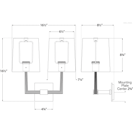 A large image of the Visual Comfort BBL2084 BBL2084 Line Drawing