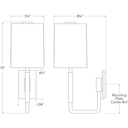 A large image of the Visual Comfort BBL2132 BBL2132 Line Drawing