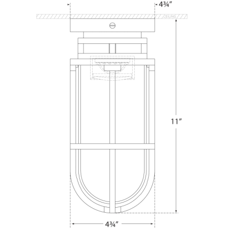 A large image of the Visual Comfort CHC4484 CHC4484 Line Drawing