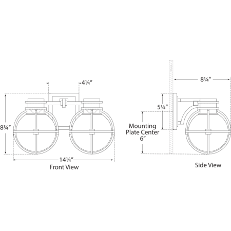 A large image of the Visual Comfort CHD2482 CHD2482 Line Drawing