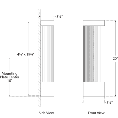 A large image of the Visual Comfort CHD2732 CHD2732 Line Drawing