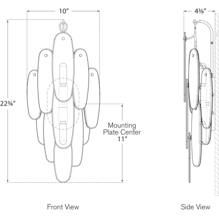 A large image of the Visual Comfort CHD2917 CHD2917 Line Drawing