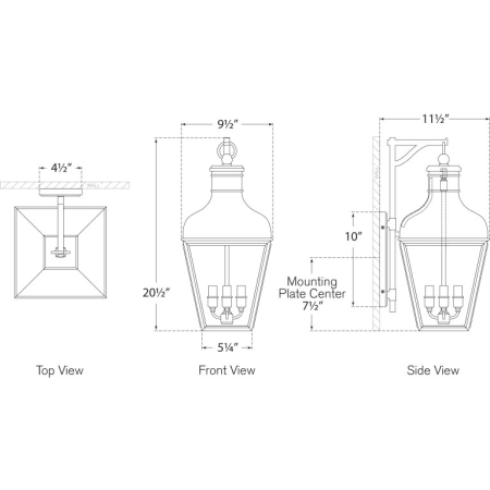 A large image of the Visual Comfort CHO2160 CHO2160 Line Drawing