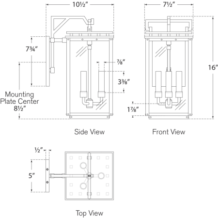 A large image of the Visual Comfort CHO2611 CHO2611 Line Drawing