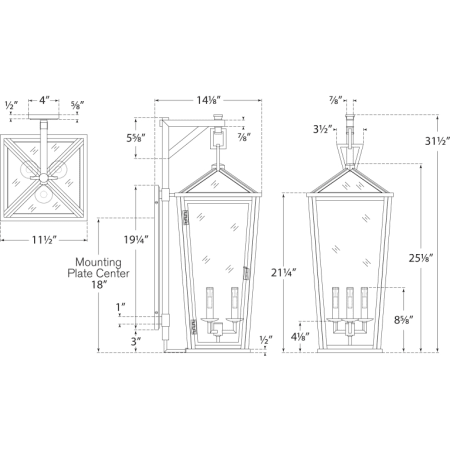 A large image of the Visual Comfort CHO2789 CHO2789 Line Drawing