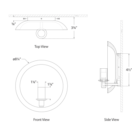 A large image of the Visual Comfort CS2605 CS2605 Line Drawing