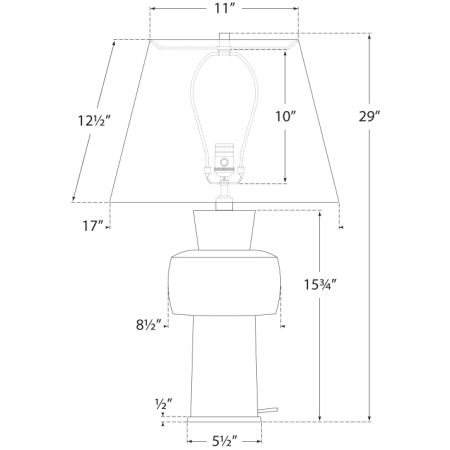 A large image of the Visual Comfort CS3656 CS3656 Line Drawing