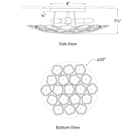 A large image of the Visual Comfort KS 4065 KS 4065 Line Drawing