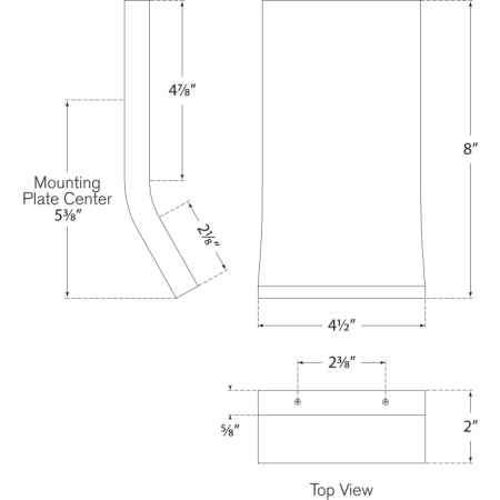 A large image of the Visual Comfort PB2052 PB2052 Line Drawing