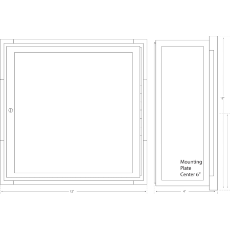 A large image of the Visual Comfort TOB2004 TOB2004 Line Drawing