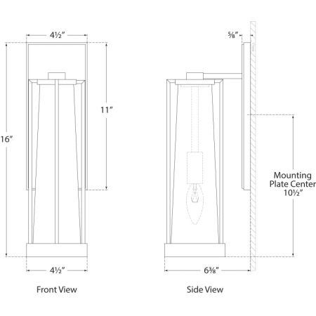 A large image of the Visual Comfort TOB2275 TOB2275 Line Drawing