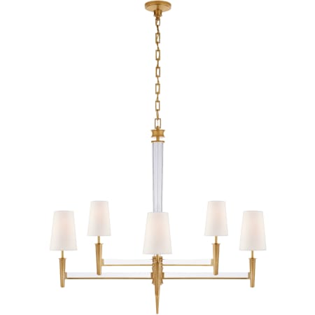 A large image of the Visual Comfort TOB 5943 Hand-Rubbed Antique Brass / Crystal