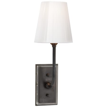 A large image of the Visual Comfort TOB2190 Bronze / White Glass Shade