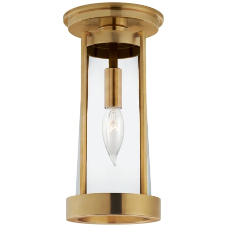 A large image of the Visual Comfort TOB4275 Hand Rubbed Antique Brass / Clear Glass