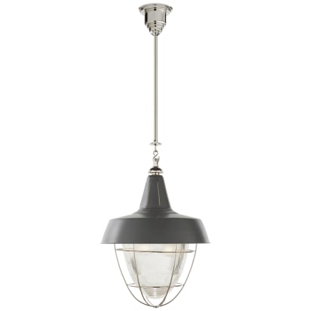 A large image of the Visual Comfort TOB5042 Polished Nickel / Dark Green