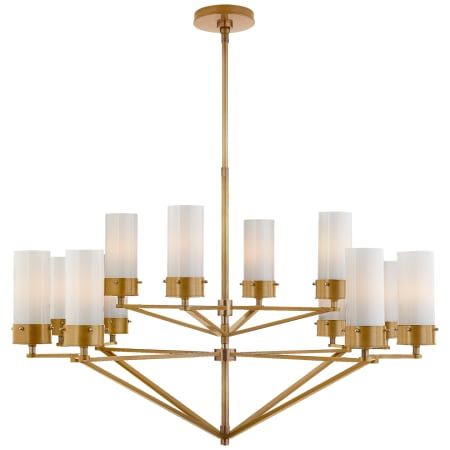 A large image of the Visual Comfort TOB5303 Hand Rubbed Antique Brass / White Glass