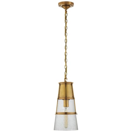 A large image of the Visual Comfort TOB5752 Hand Rubbed Antique Brass / Seeded Glass