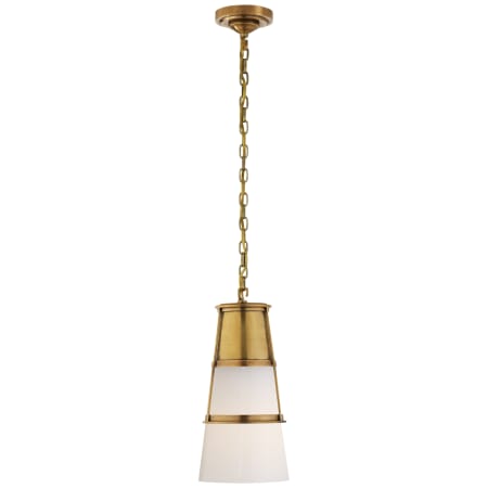 A large image of the Visual Comfort TOB5752 Hand Rubbed Antique Brass / White Glass