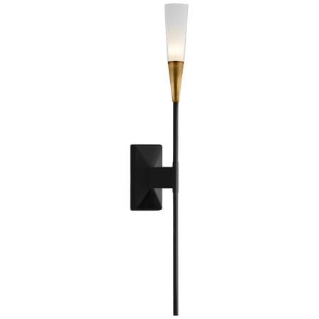 A large image of the Visual Comfort CHD 2601 Matte Black / Antique Brass