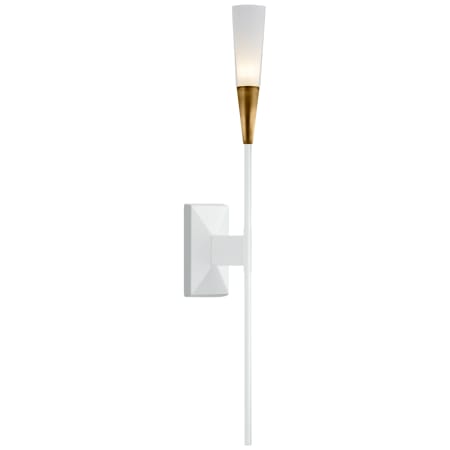 A large image of the Visual Comfort CHD 2601 Matte White / Antique Brass
