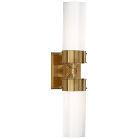 A large image of the Visual Comfort TOB 2315 Hand Rubbed Antique Brass / White Glass