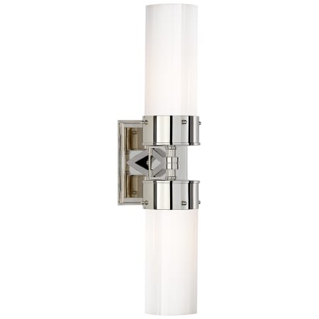 A large image of the Visual Comfort TOB 2315 Polished Nickel / White Glass