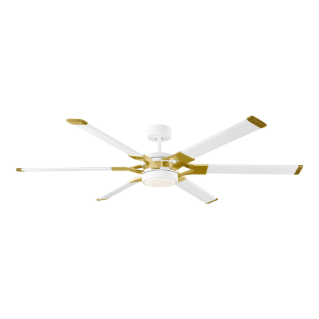 A large image of the Visual Comfort 6LFR62D Matte White / Burnished Brass