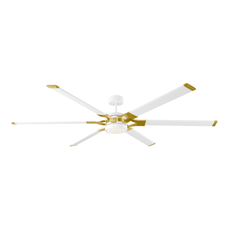 A large image of the Visual Comfort 6LFR72D Matte White / Burnished Brass