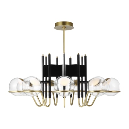 A large image of the Visual Comfort 700CRBY9-LED927-277 Black / Natural Brass
