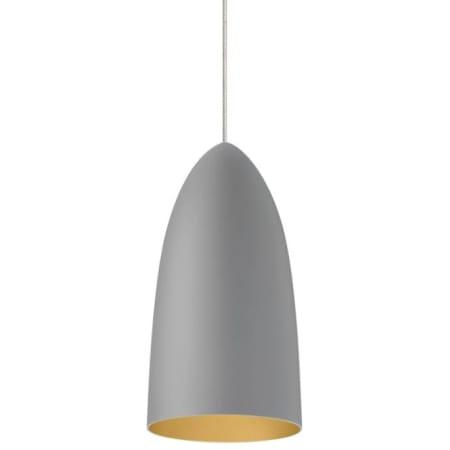 A large image of the Visual Comfort 700FJSIGM-LED9 Satin Nickel / Rubberized Gray / Gold / 3000K