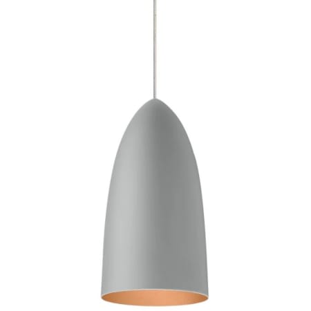 A large image of the Visual Comfort 700FJSIGM-LED9 Satin Nickel / Rubberized Gray / Copper / 3000K