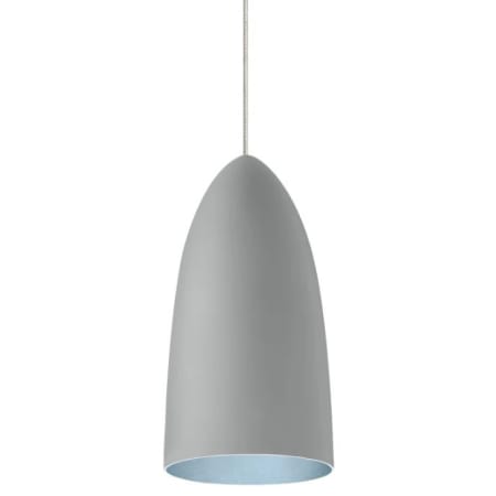 A large image of the Visual Comfort 700FJSIGM-LED9 Satin Nickel / Rubberized Gray / Blue / 3000K