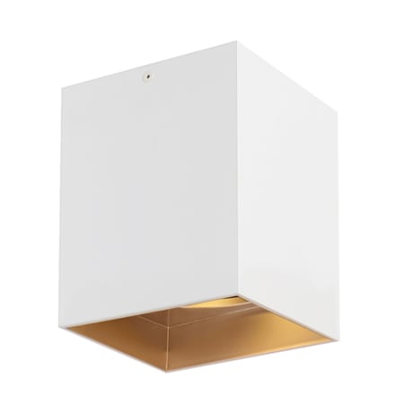 A large image of the Visual Comfort 700FMEXO6-LED927 Matte White / Gold Haze Trim / 20 Beam Spread
