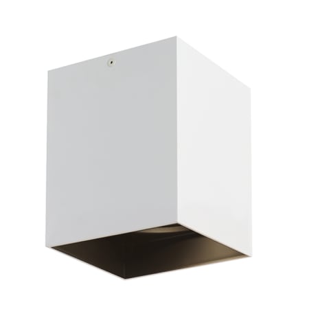 A large image of the Visual Comfort 700FMEXO6-LED930 Matte White / Black Trim / 30 Beam Spread