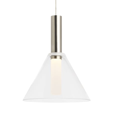 A large image of the Visual Comfort 700KLMEZ-LED9 Satin Nickel / Clear / 3000K