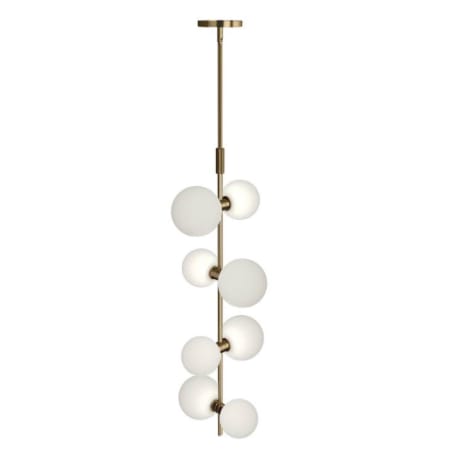 A large image of the Visual Comfort 700MDP3GR Aged Brass / Glass Orbs