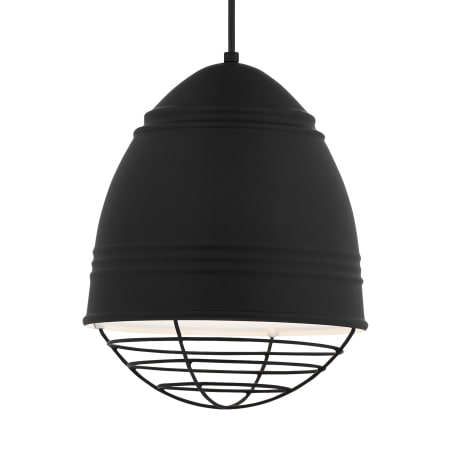 A large image of the Visual Comfort 700TDLOF-LED927 Rubberized Black w/ Black Cage