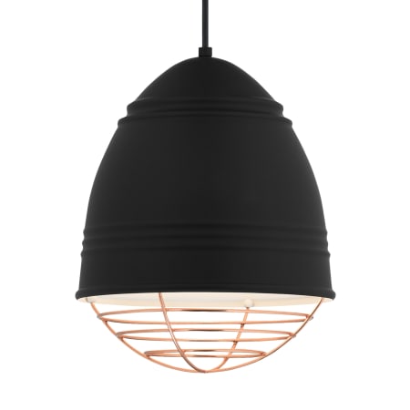 A large image of the Visual Comfort 700TDLOF Rubberized Black w/ Copper Cage