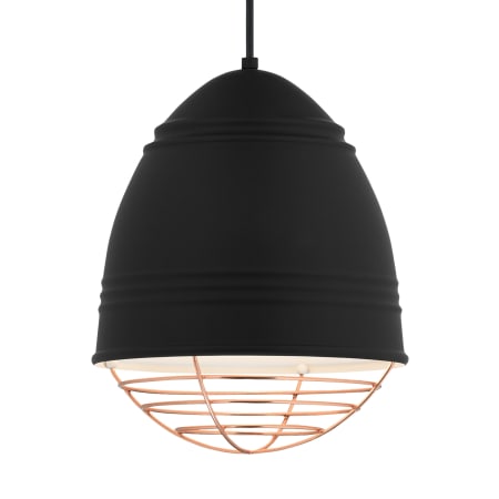 A large image of the Visual Comfort 700TDLOF-LED927 Rubberized Black w/ Copper Cage