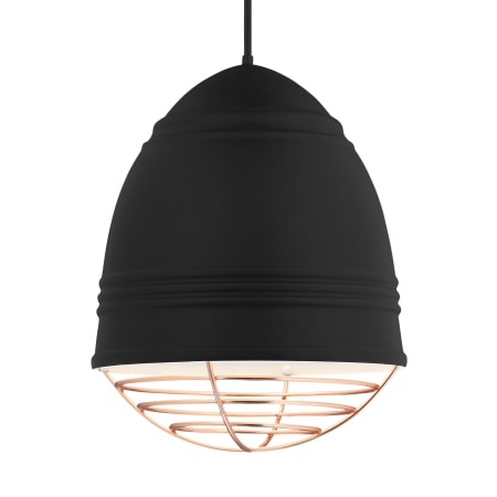 A large image of the Visual Comfort 700TDLOFGP Rubberized Black w/ Copper Cage