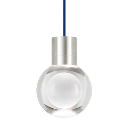 A large image of the Visual Comfort 700TDMINAP1C-LED922 Satin Nickel / Blue Cord