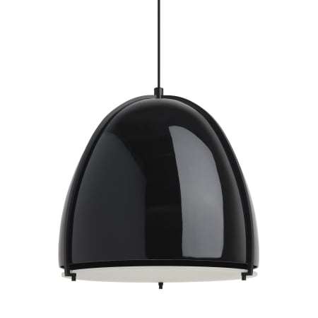 A large image of the Visual Comfort 700TDPRVP-LED927 Gloss Black Shade with Gloss White Finish