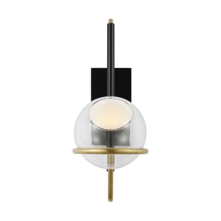 A large image of the Visual Comfort 700WSCRBY18-LED927-277 Black / Natural Brass