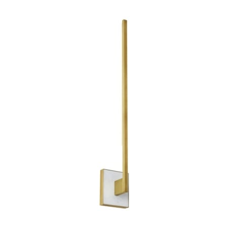 A large image of the Visual Comfort 700WSKLE30-LED930-277 Natural Brass / White Marble