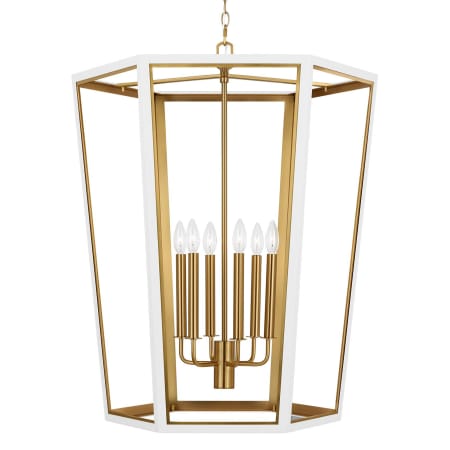A large image of the Visual Comfort AC1106 Matte White / Burnished Brass