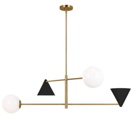 A large image of the Visual Comfort AEC1094 Midnight Black / Burnished Brass