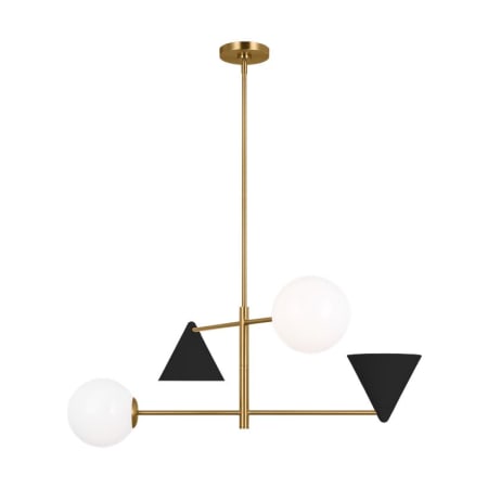 A large image of the Visual Comfort AEC1104 Midnight Black / Burnished Brass