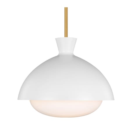 A large image of the Visual Comfort AEP1031 Burnished Brass / Matte White